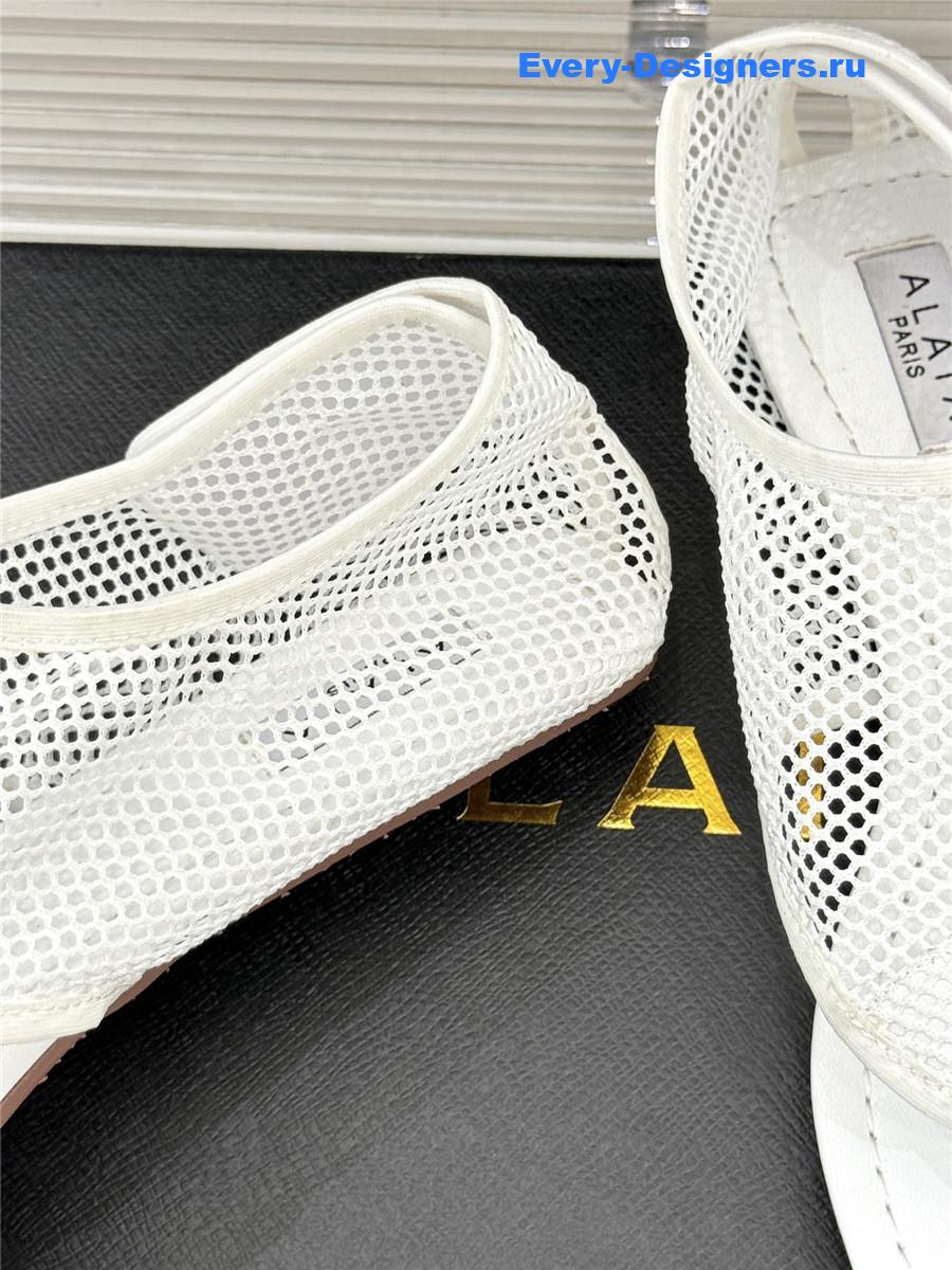 Alaïa White Flex Mesh Sandals