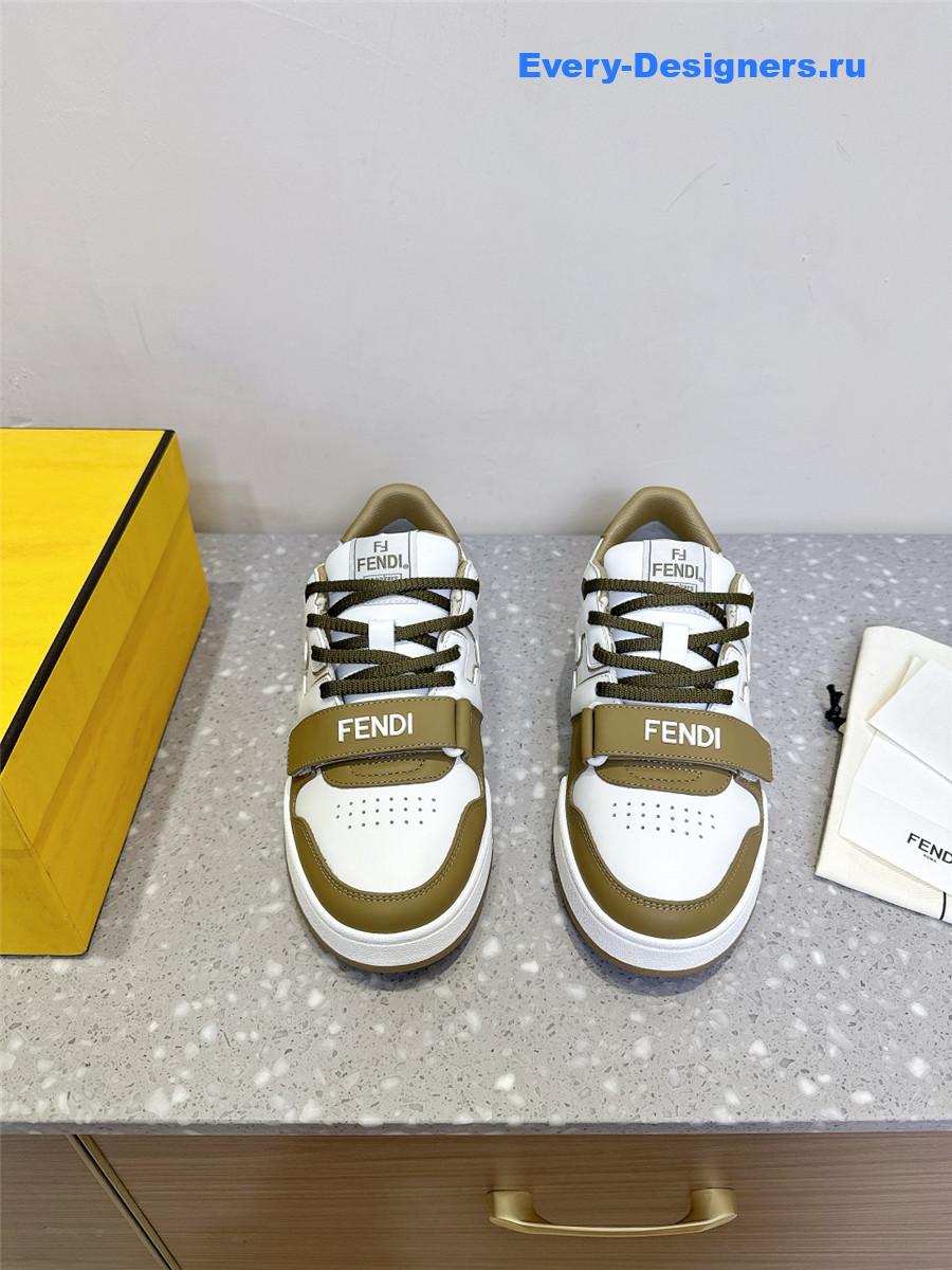 F**di match green platform sneakers