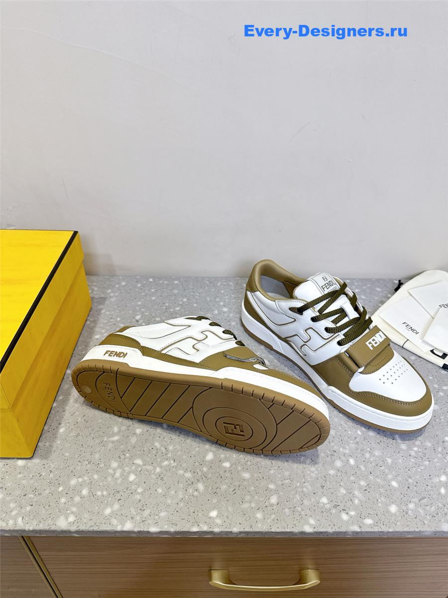 F**di match green platform sneakers