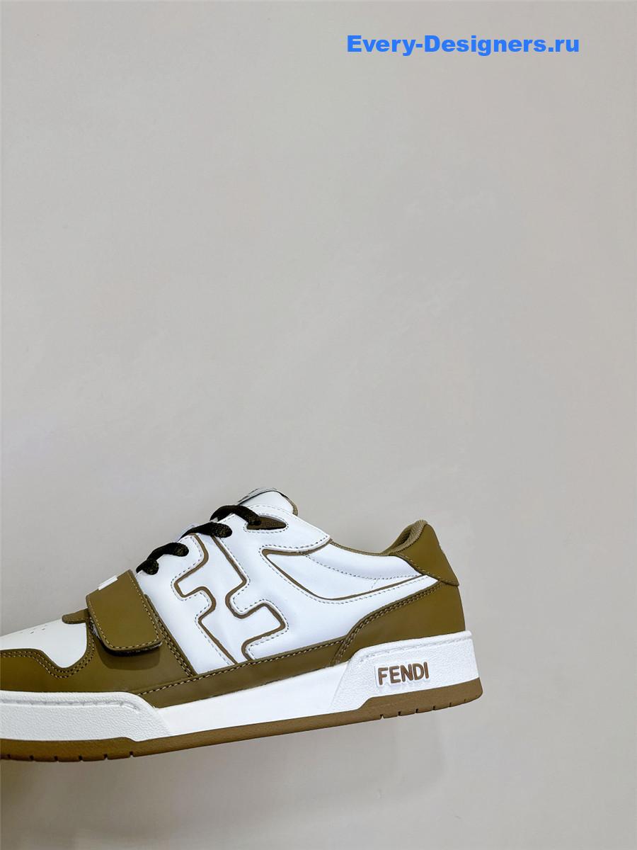 F**di match green platform sneakers