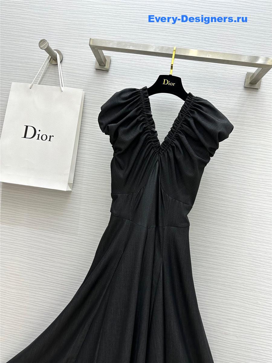 D10r v-neck puff sleeve dress