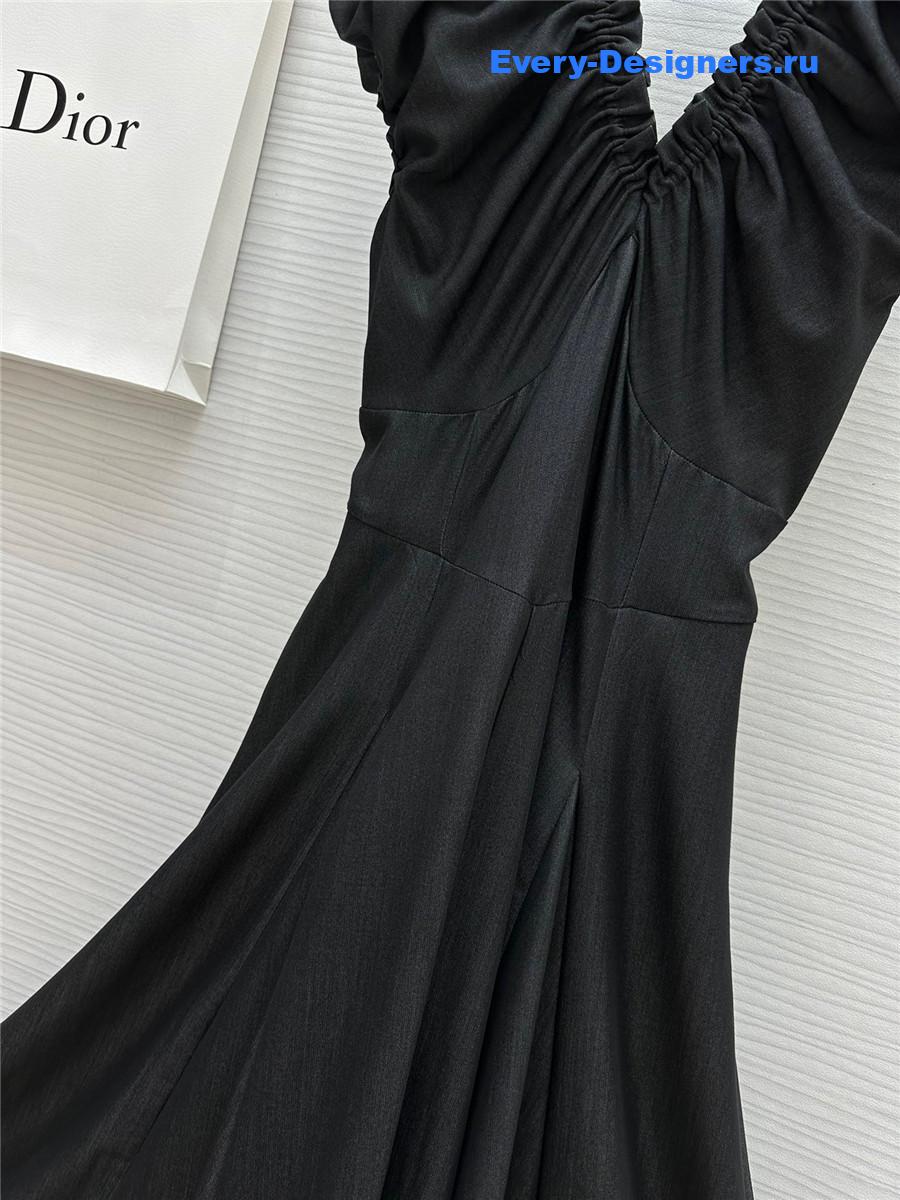 D10r v-neck puff sleeve dress