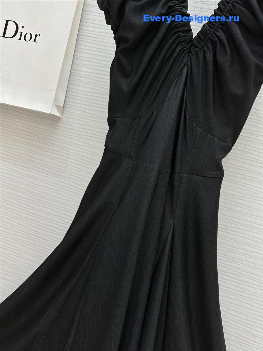 D10r v-neck puff sleeve dress