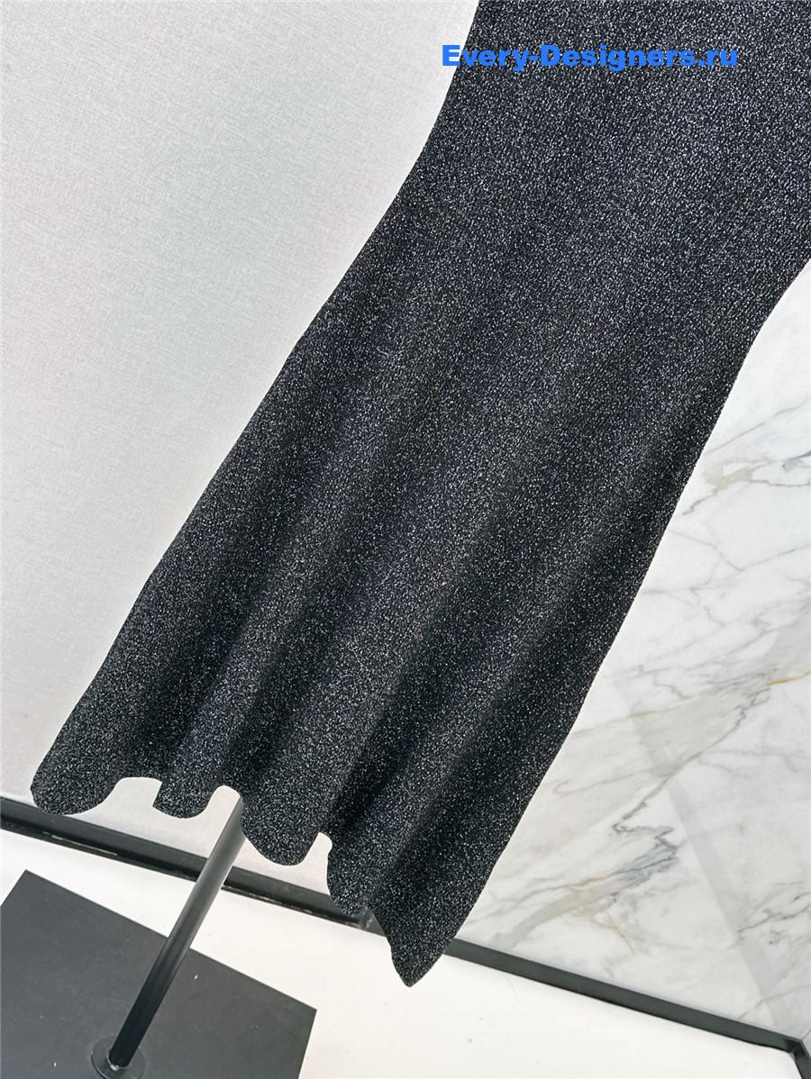 Balmain Black Knit Vest Dress