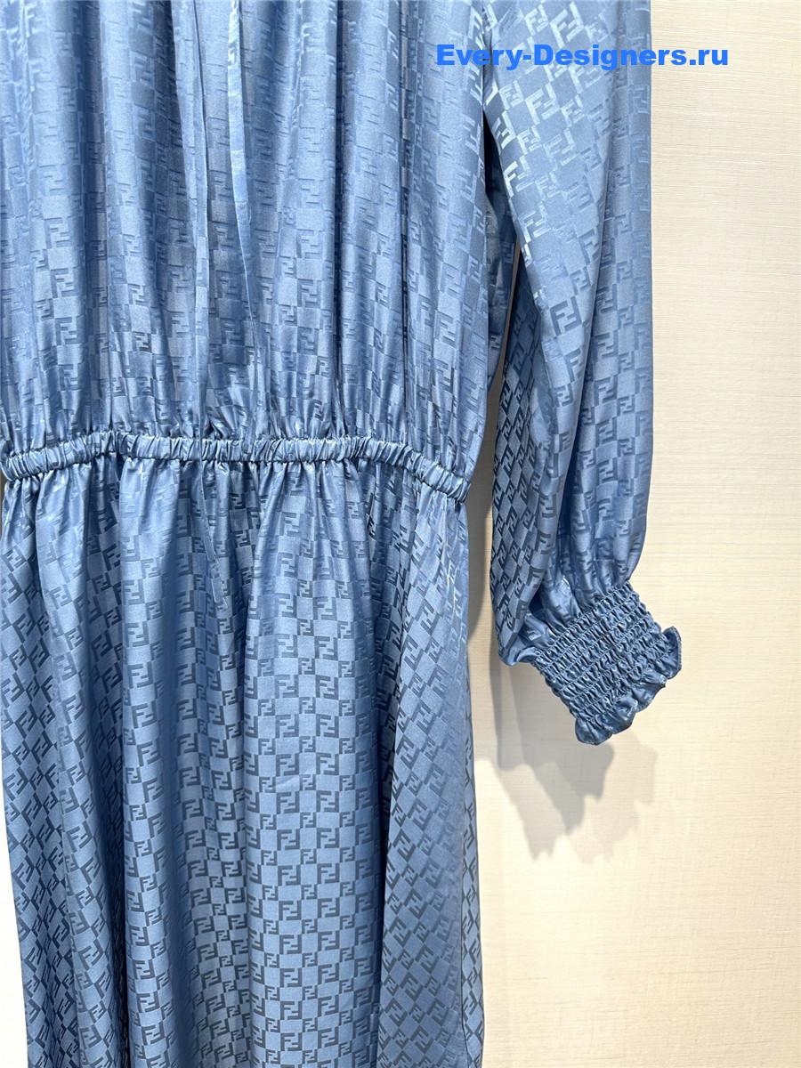 F**di ff blue silk dress