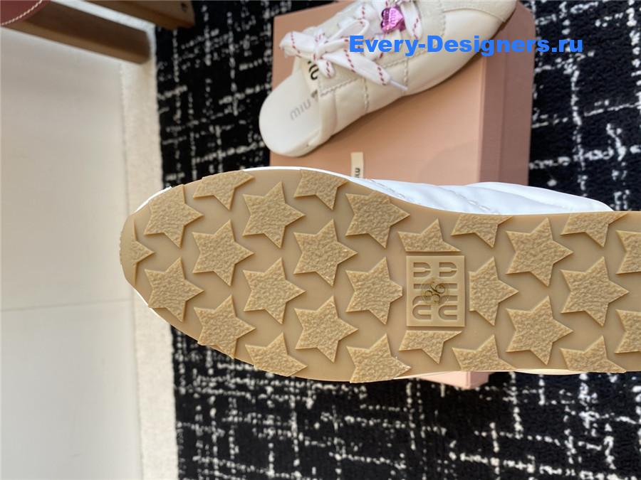 Miu Miu Plume Suede Mules Neutral