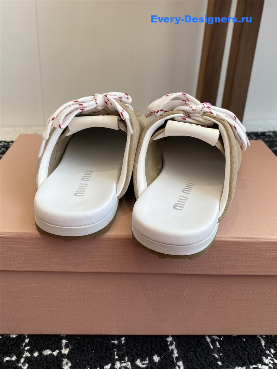 Miu Miu Brown Suede Mules