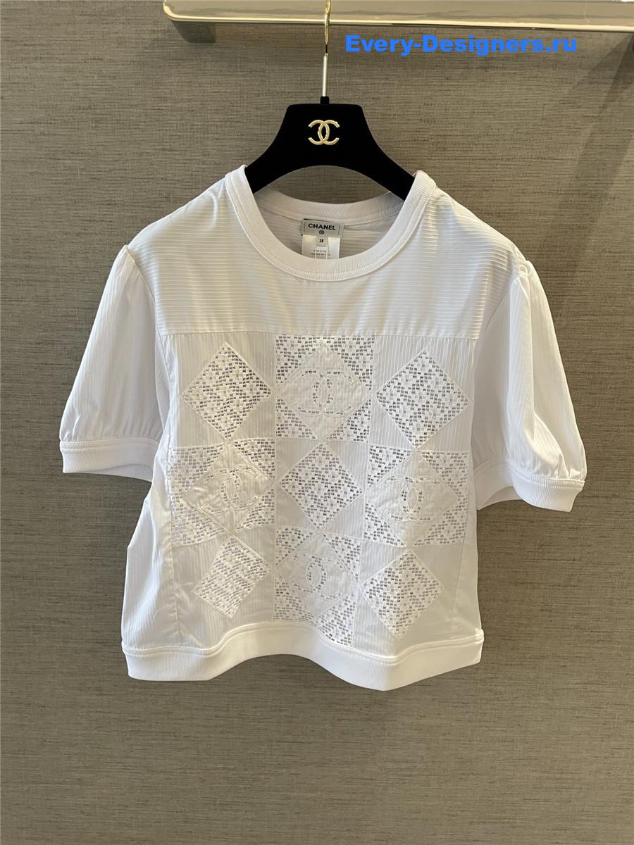 Ch**el white embroidered top