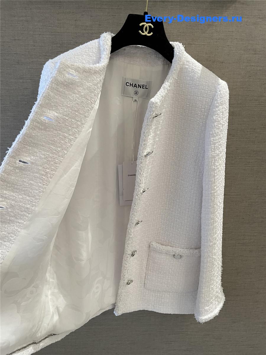 Ch**el white tweed jacket