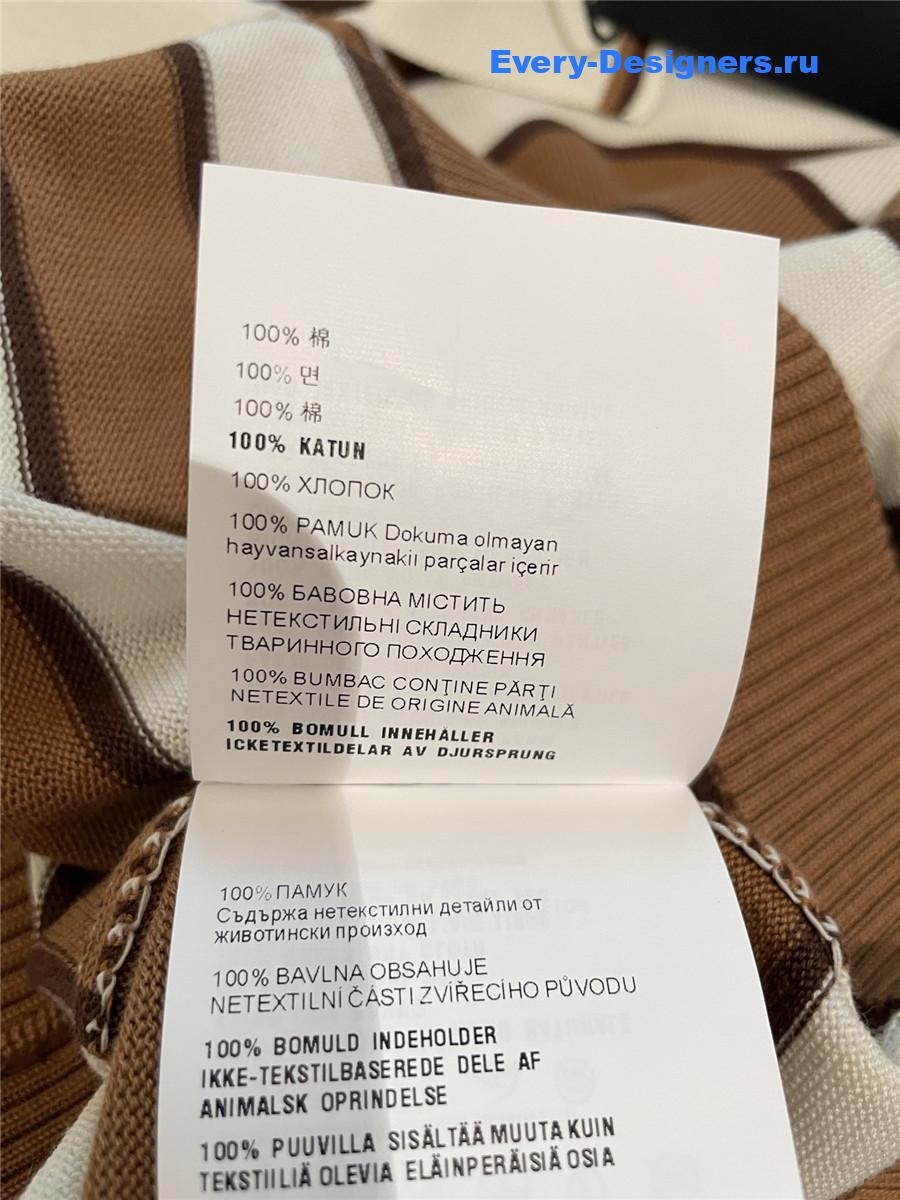 Pra*a brown knitted polo top