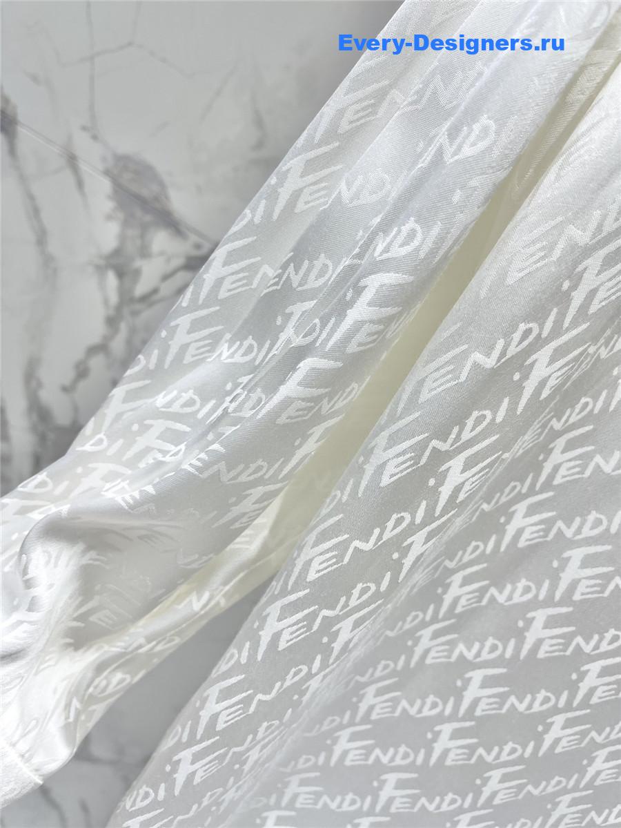 F**di logo print silk shirt set