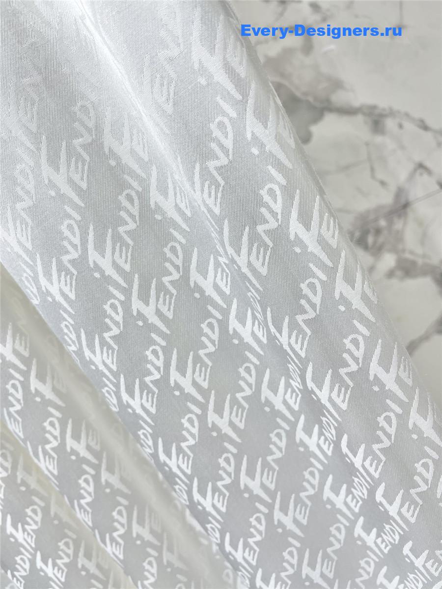 F**di logo print silk shirt set