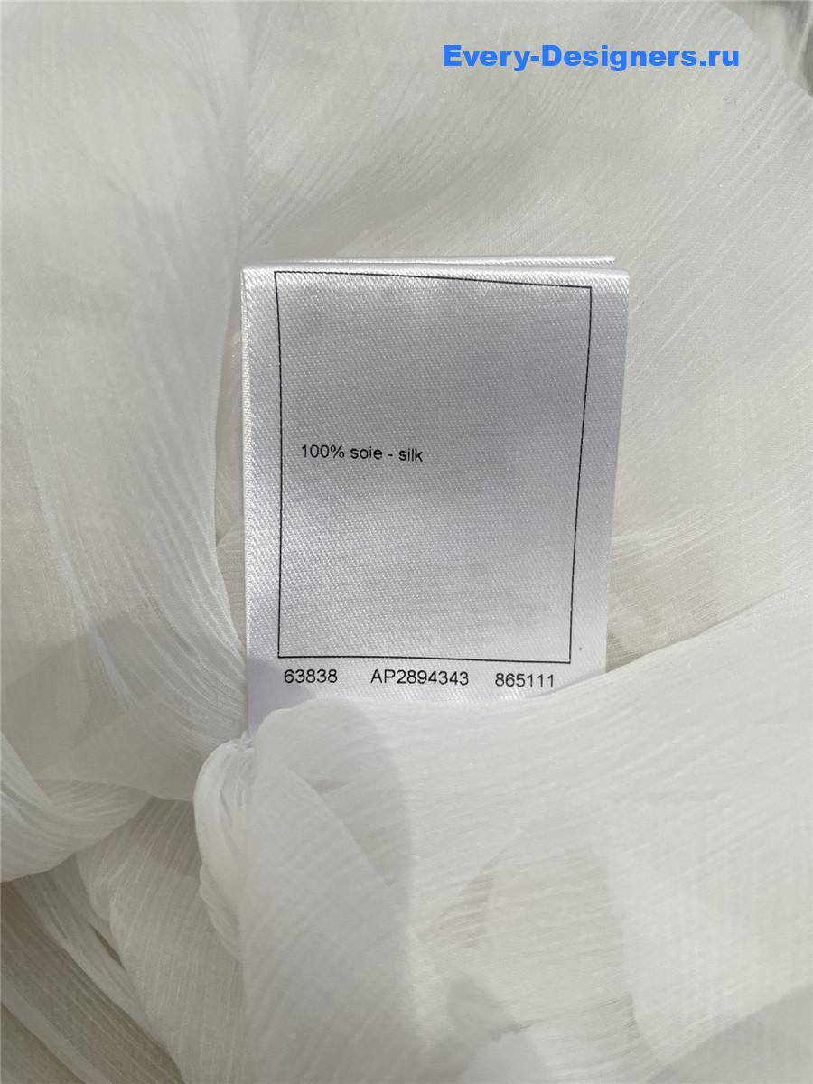 Ch**el silk muslin white blouse