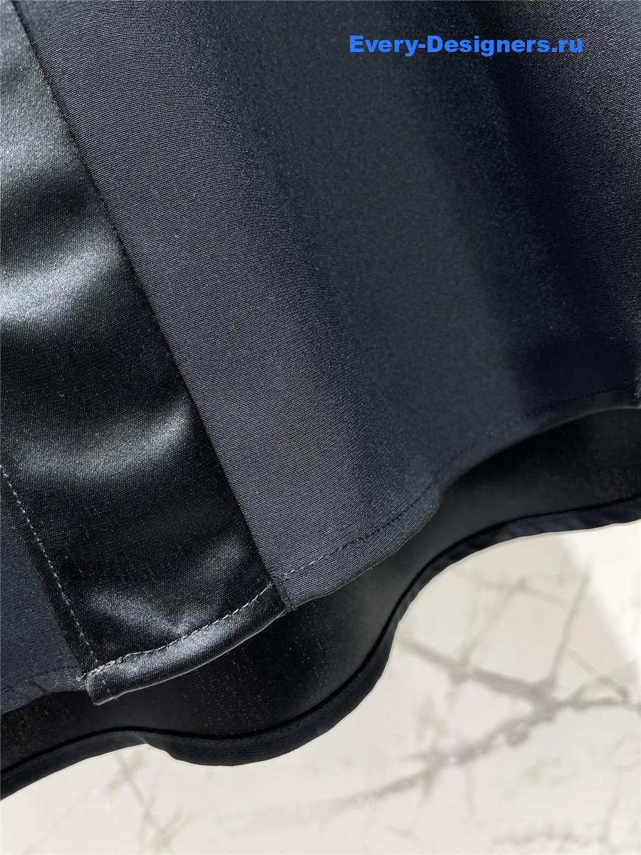 Balmain Black Silk Satin Shirt