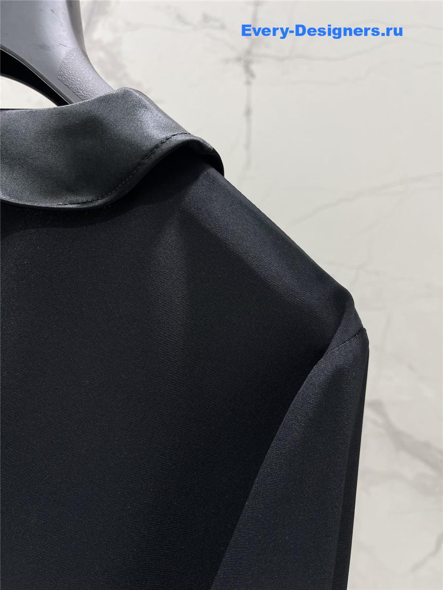 Balmain Black Silk Satin Shirt