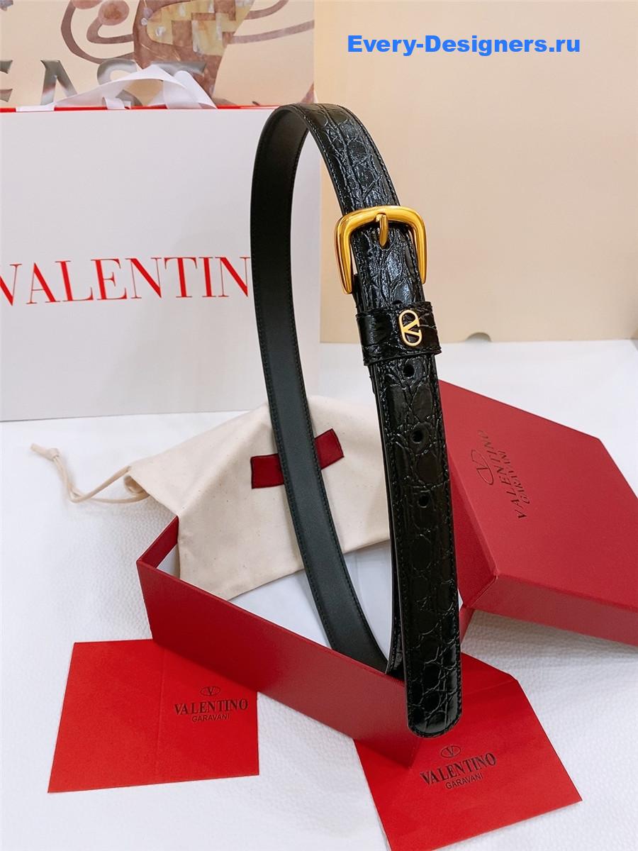 Va1e*ntin0 garavani vlogo belt black