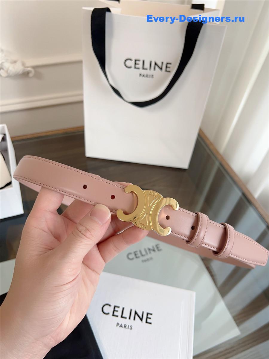 Ce1i*e classic pink leather belt
