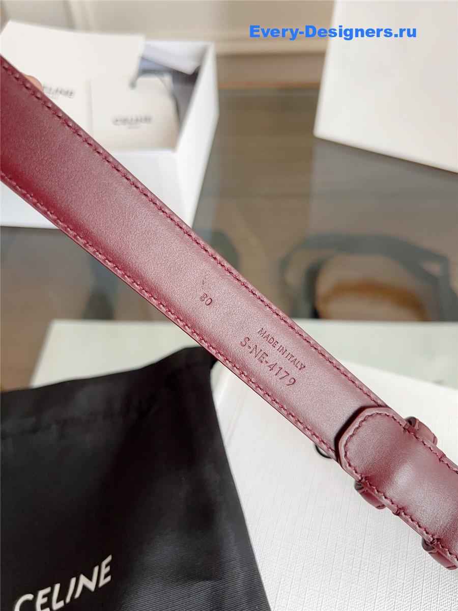 Ce1i*e classic burgundy leather belt