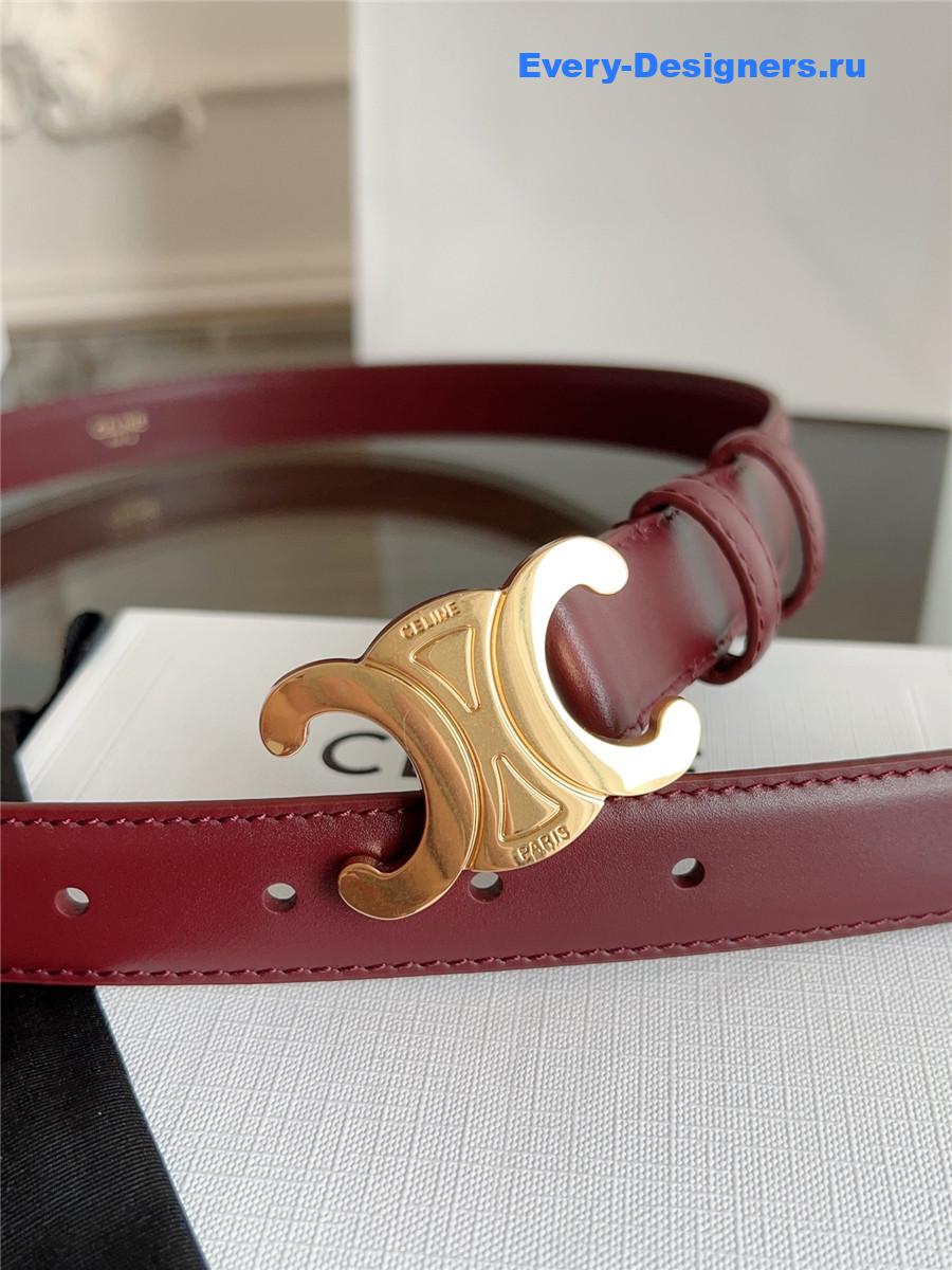 Ce1i*e classic burgundy leather belt