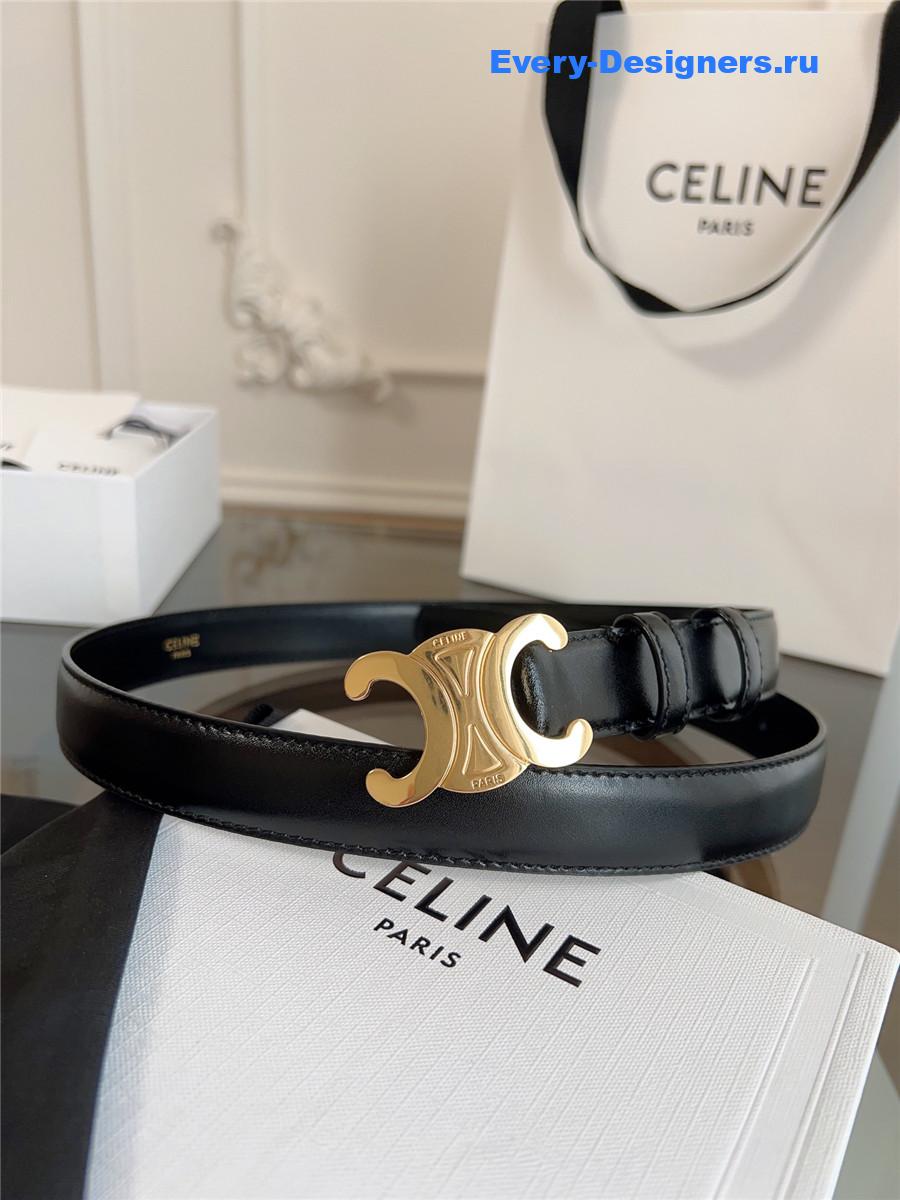 Ce1i*e classic black leather belt
