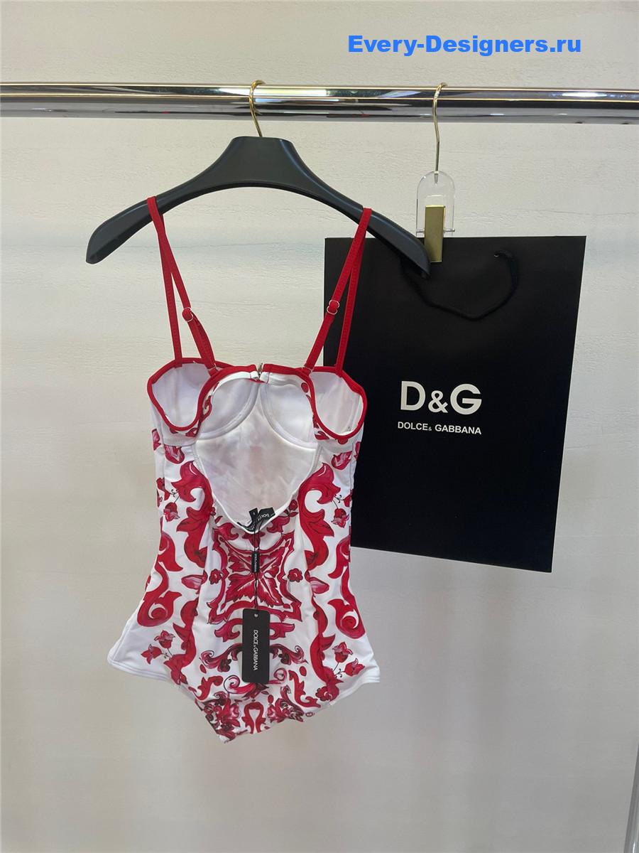 Dolce & Gabbana Maiolica-print One-Piece Swimsuit