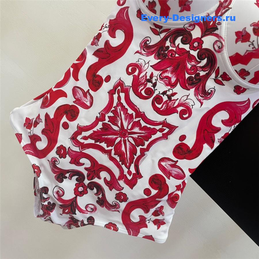 Dolce & Gabbana Maiolica-print One-Piece Swimsuit