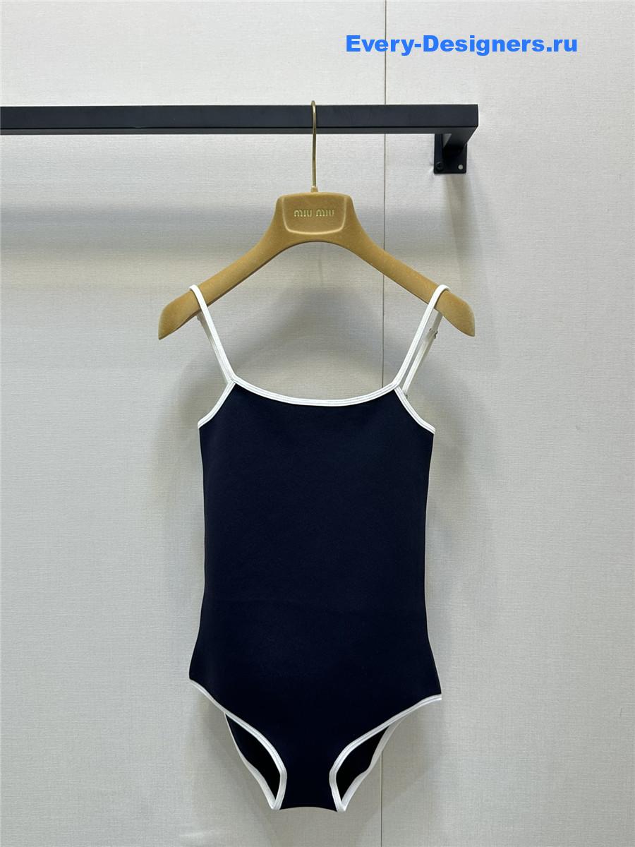 Miu Miu Open Back One-Piece Swimwear