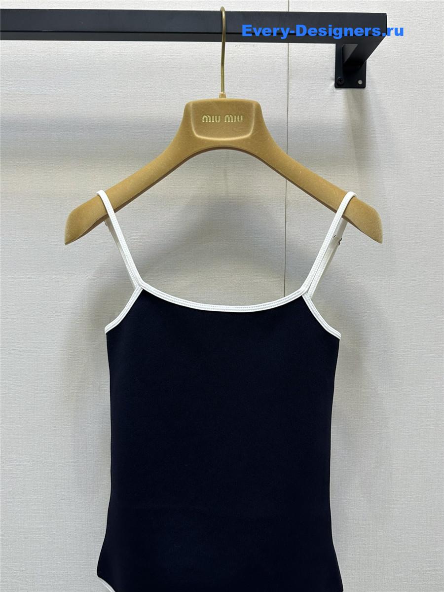 Miu Miu Open Back One-Piece Swimwear