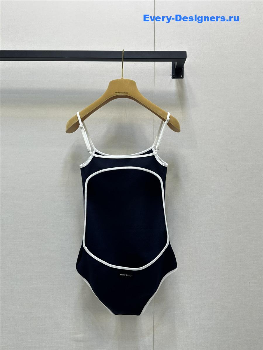 Miu Miu Open Back One-Piece Swimwear