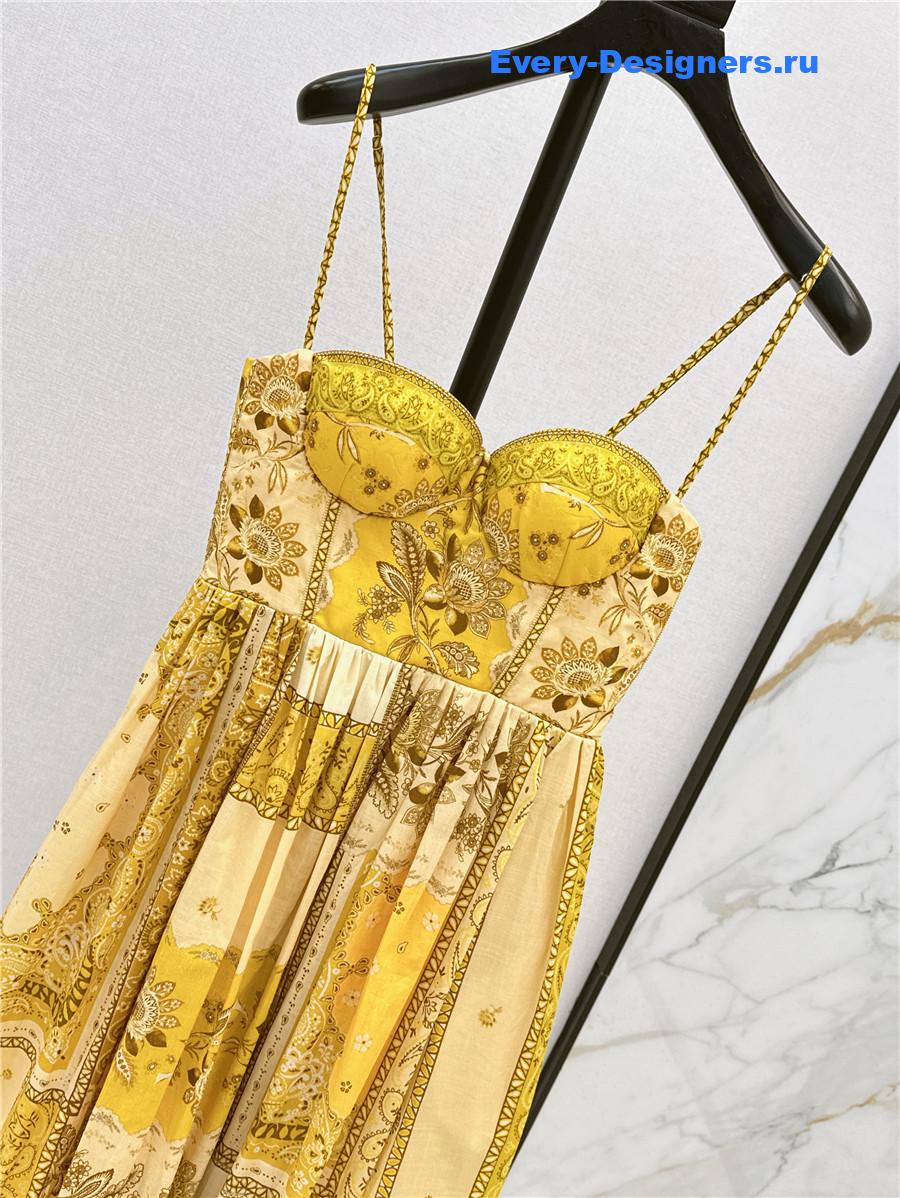 Zimmer Floral Linen A-Line Dress