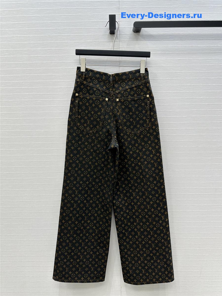 l0vis Vvtt0n monogram denim trousers