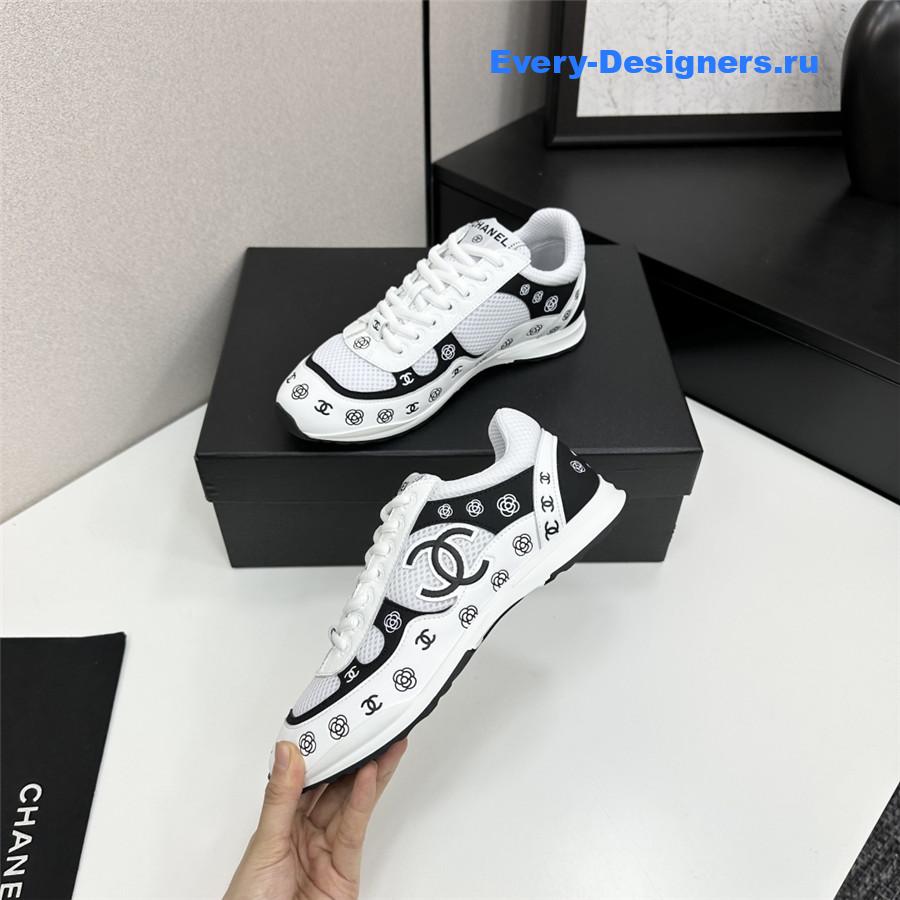 Ch**el cc logo white black sneaker