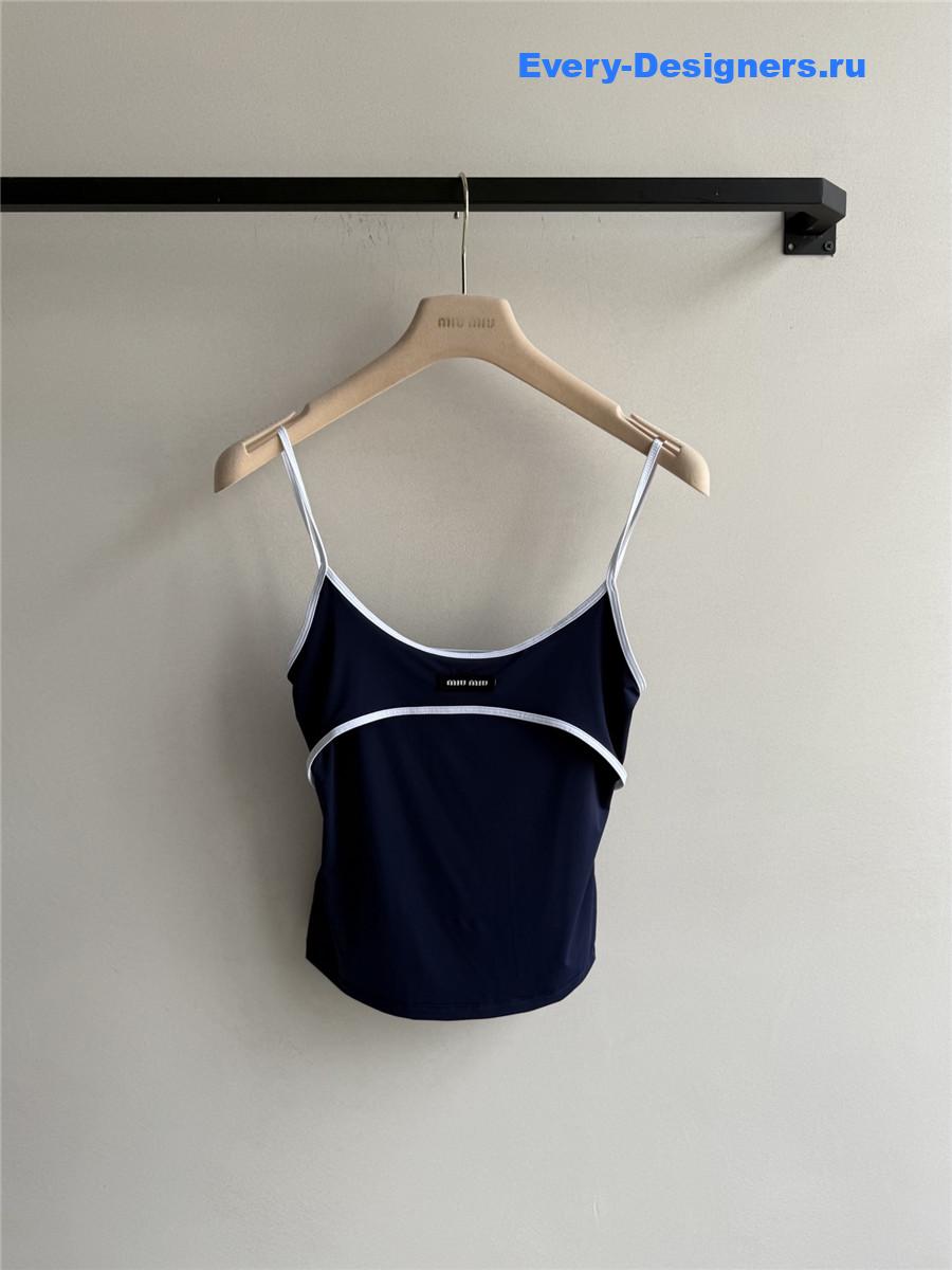 Miu Miu Blue/White Striped Top