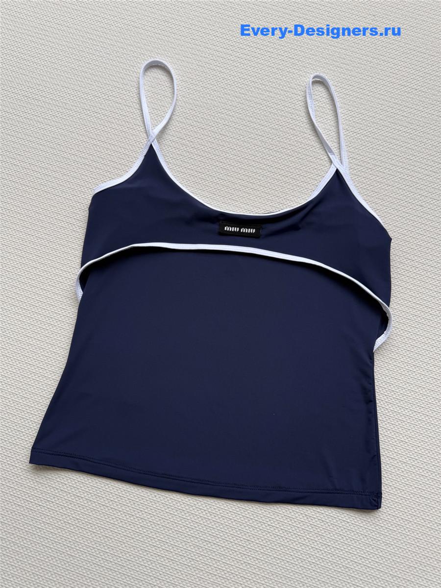 Miu Miu Blue/White Striped Top