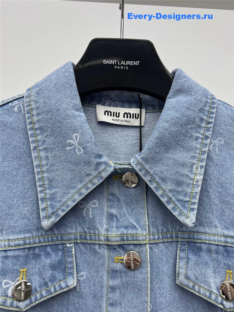 Miu Miu Bow Denim Dress
