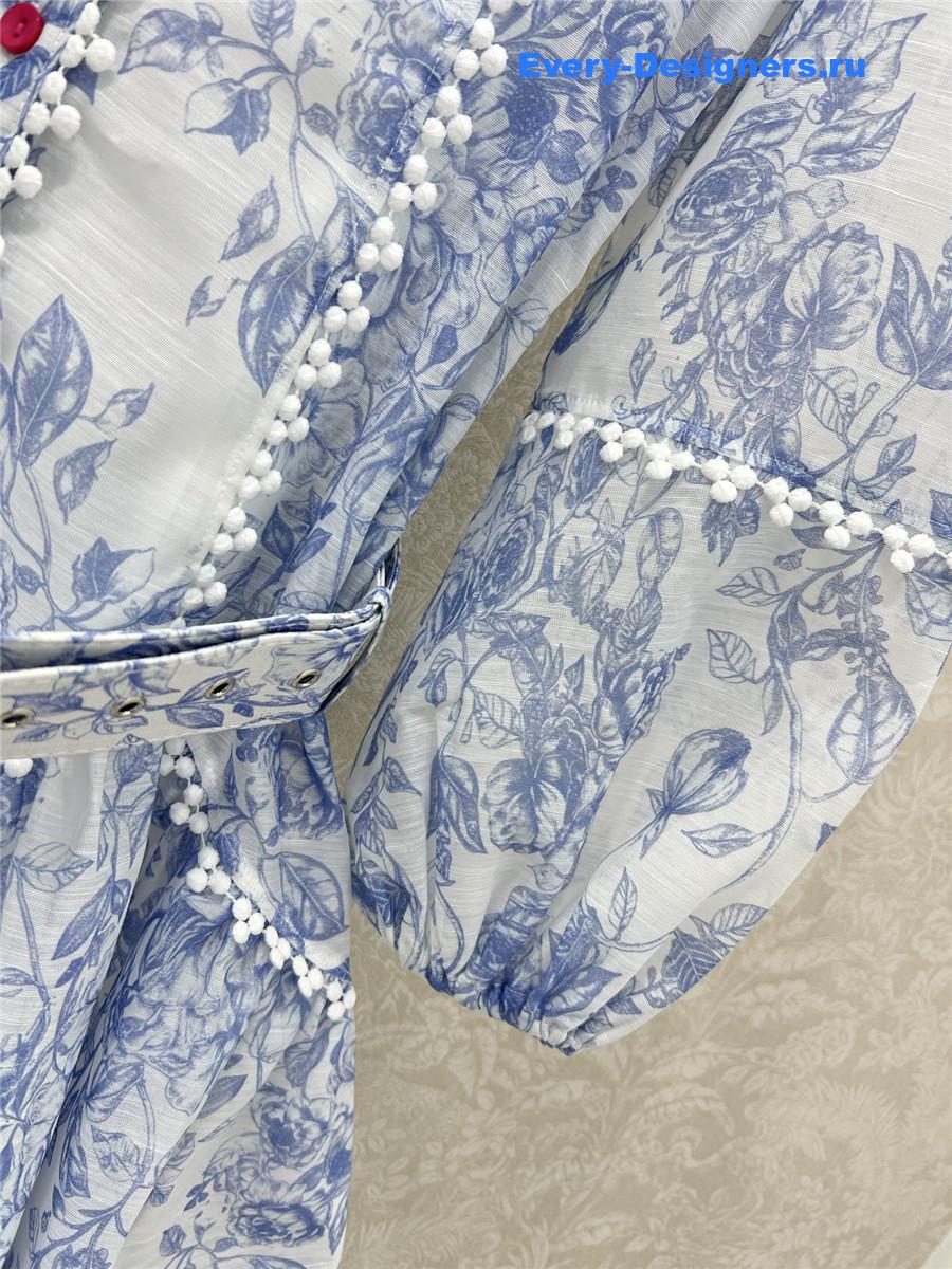 Zimmer Blue Floral Porcelain Dress