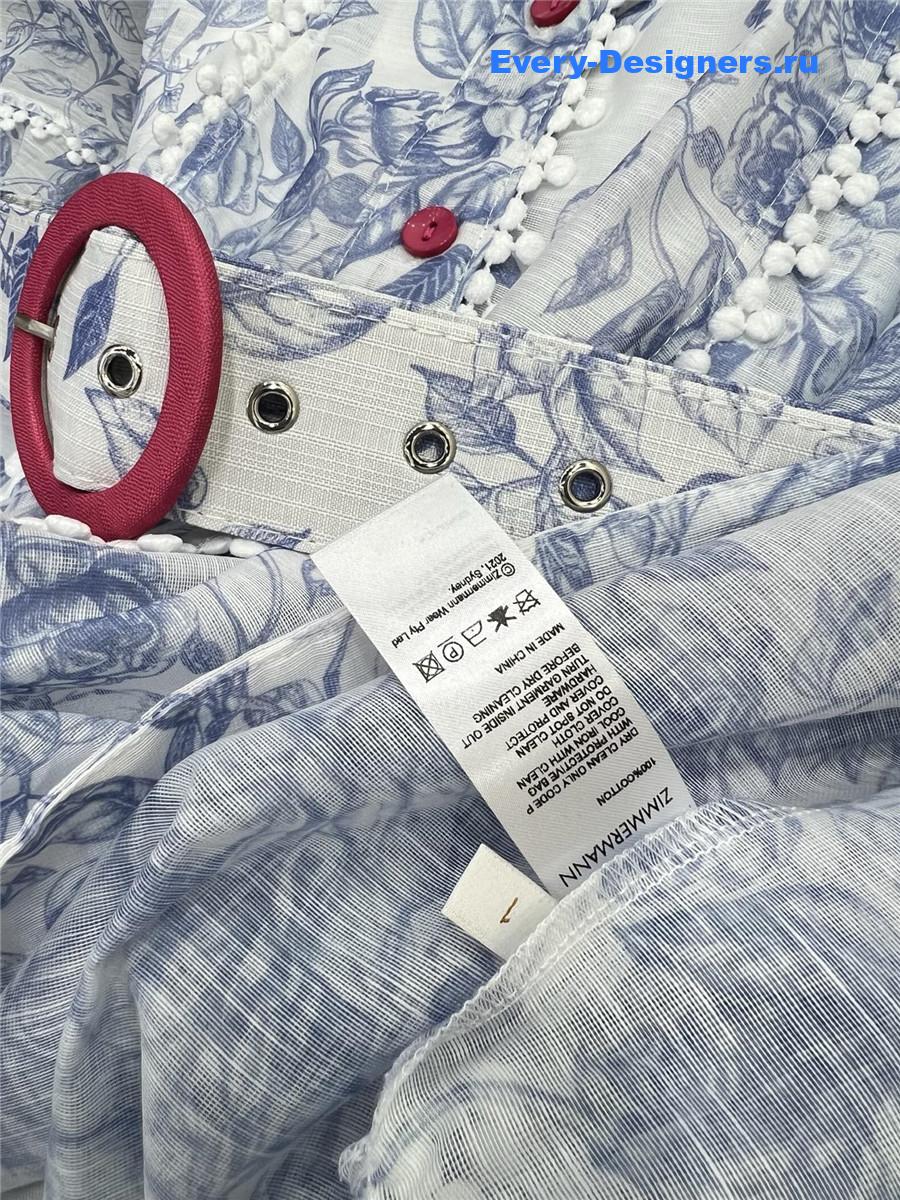 Zimmer Blue Floral Porcelain Dress