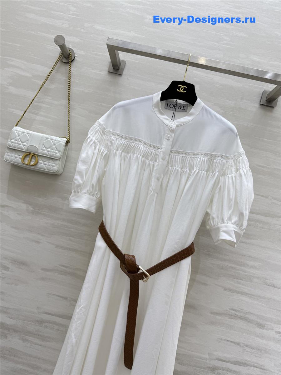 L0ew* hollow embroidery dress