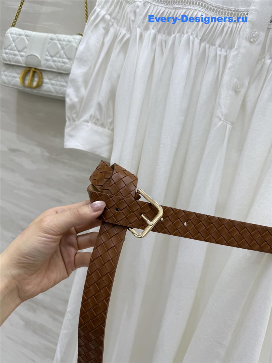 L0ew* hollow embroidery dress