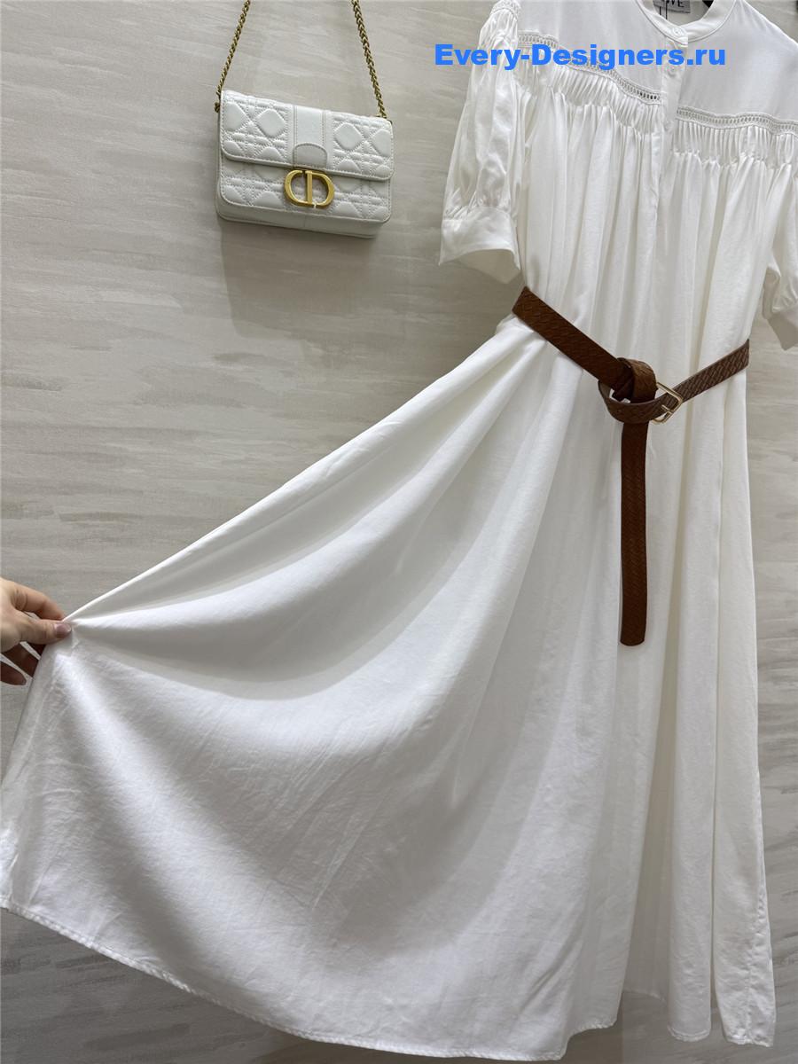 L0ew* hollow embroidery dress