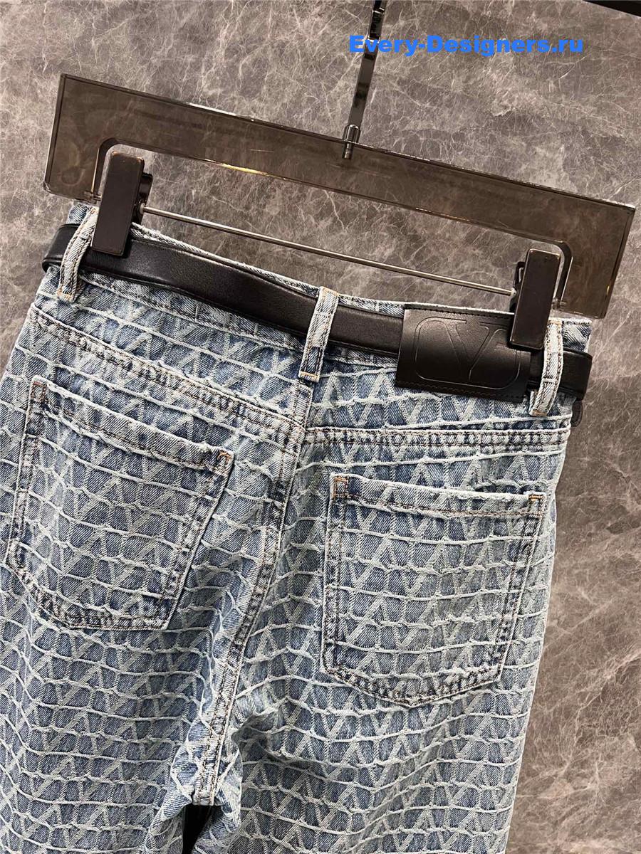 Va1e*ntin0 jacquard denim jeans