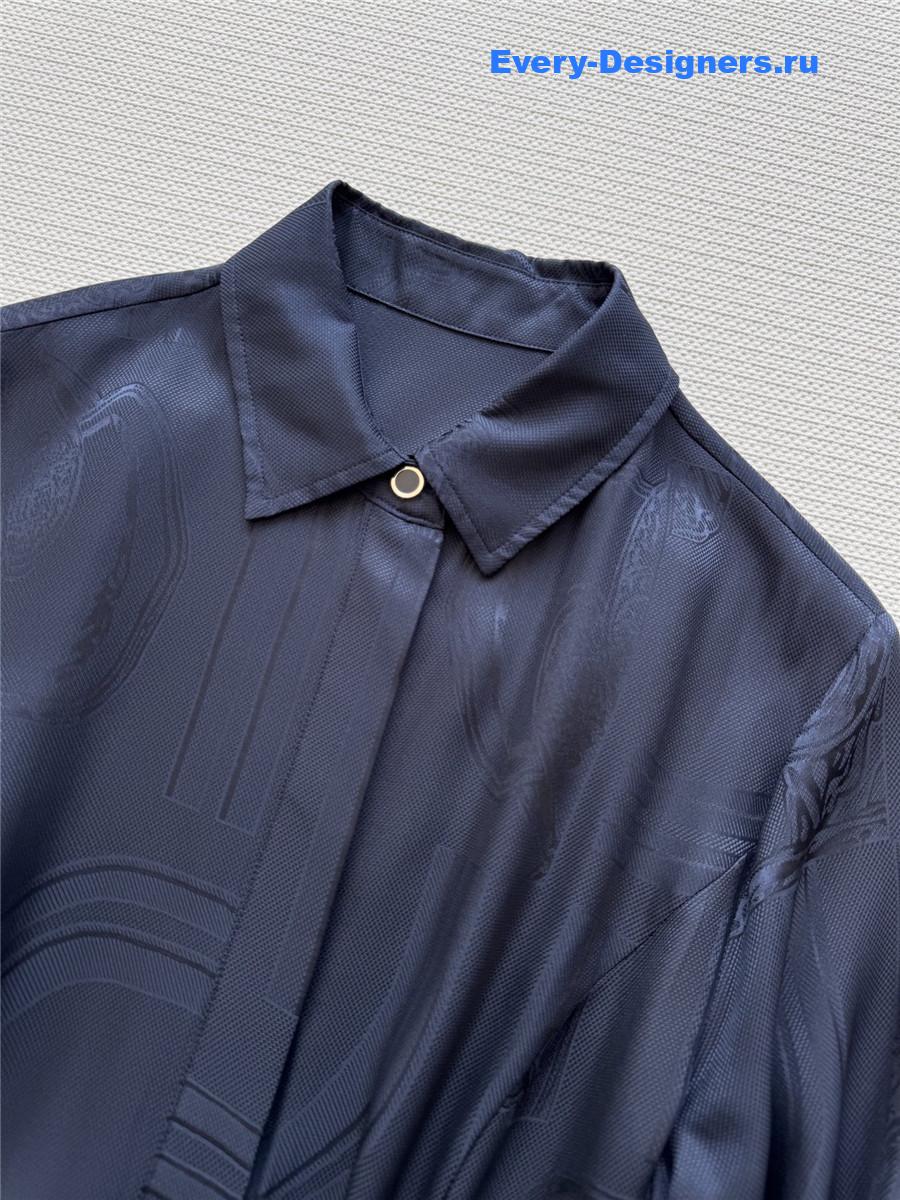 F**di navy silk midi dress