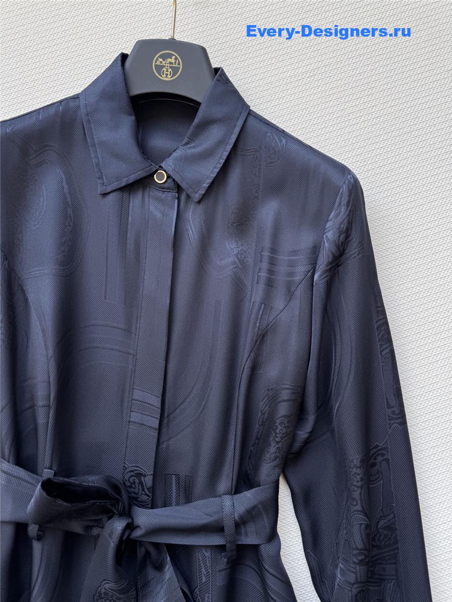 F**di navy silk midi dress