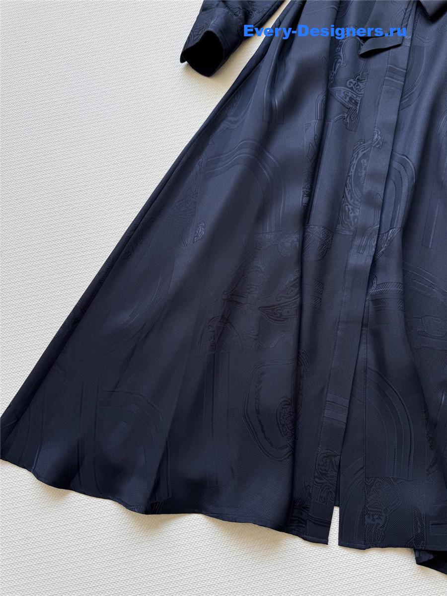 F**di navy silk midi dress