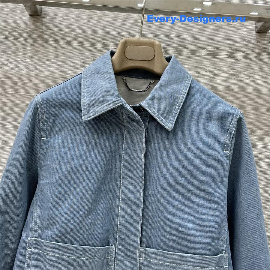 F**di ff embossed denim jacket