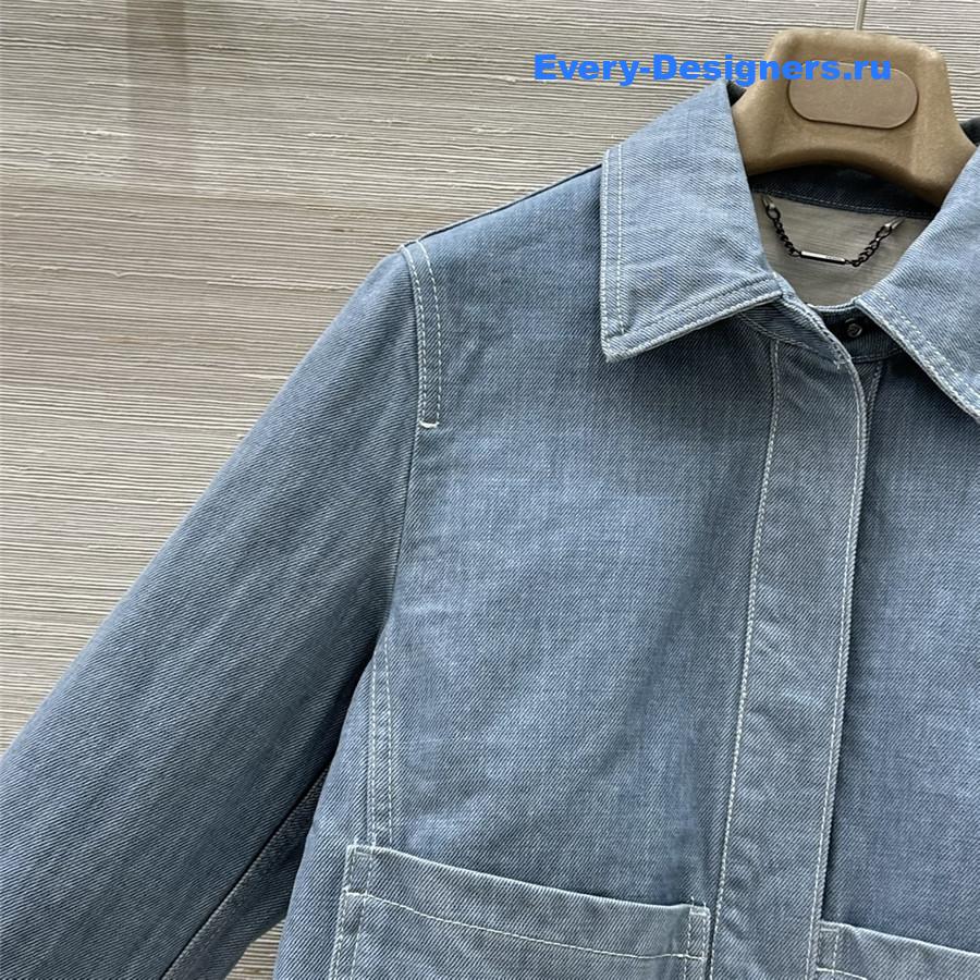 F**di ff embossed denim jacket
