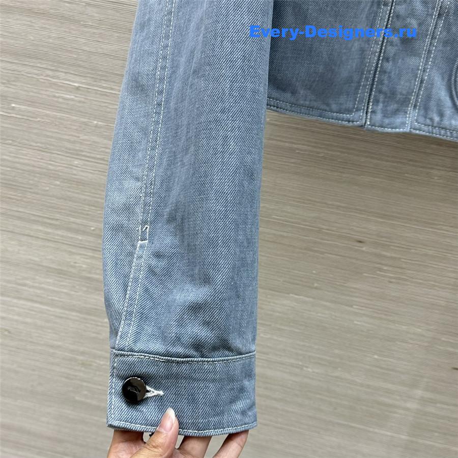 F**di ff embossed denim jacket