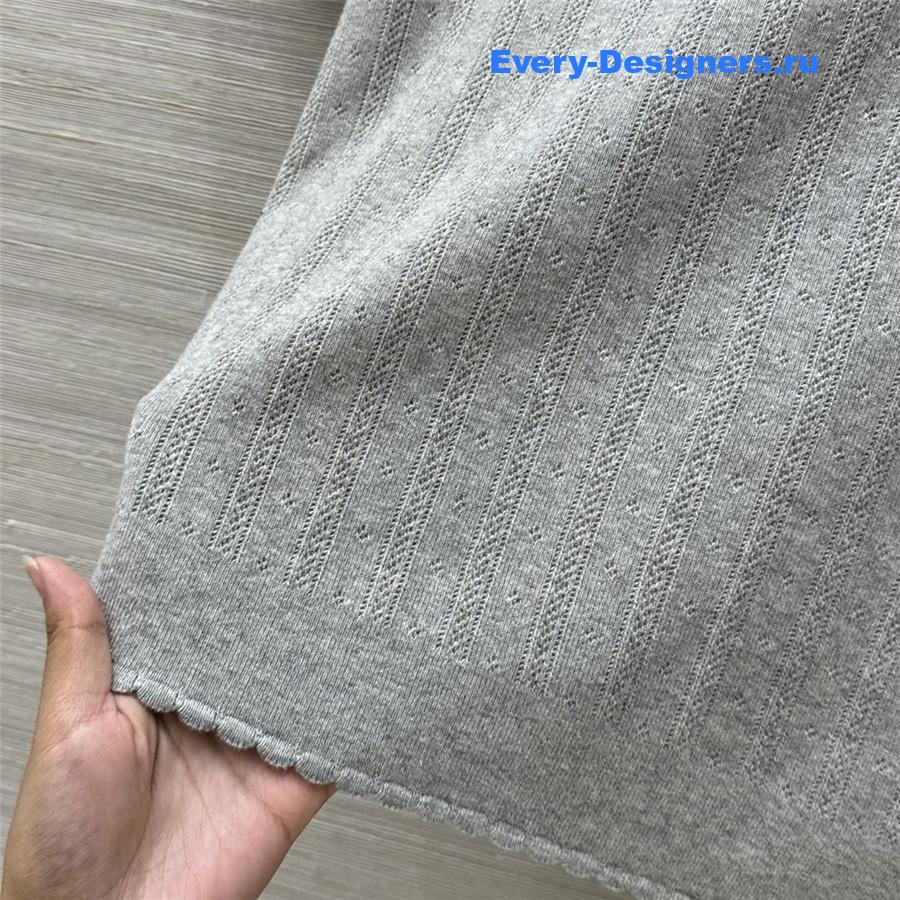 Miu Miu Grey Logo T-Shirt