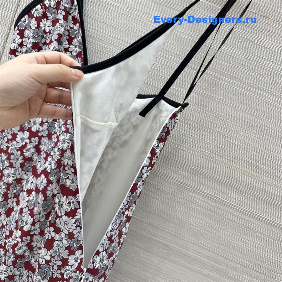 Miu Miu Floral Silk Maxi Dress