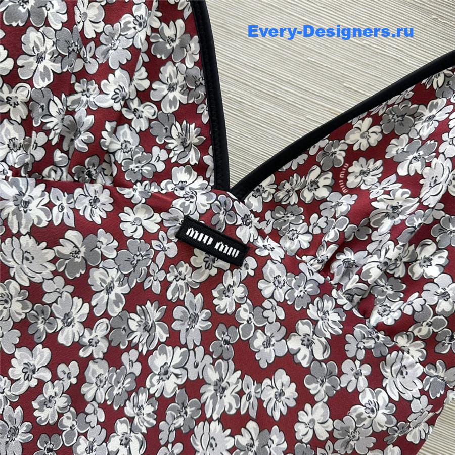 Miu Miu Floral Silk Maxi Dress